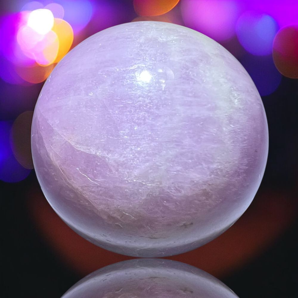 Kunzite Crystal Marble Sphere